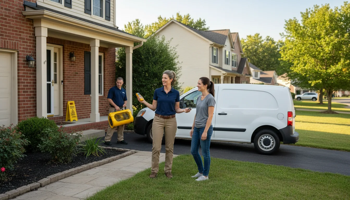 Residential water damage restoration in Roxana, IL